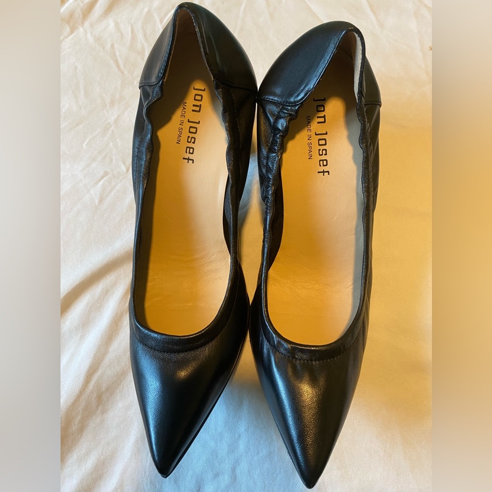 Jon Josef Black Leather Women's Flats Size 8.5